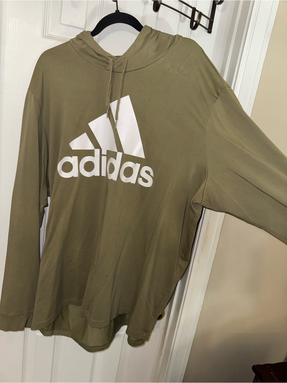 adidas Olive/Tan Logo Pullover Hoodie